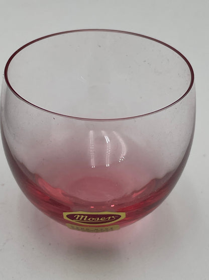 Vintage Moser Pink Glass Set