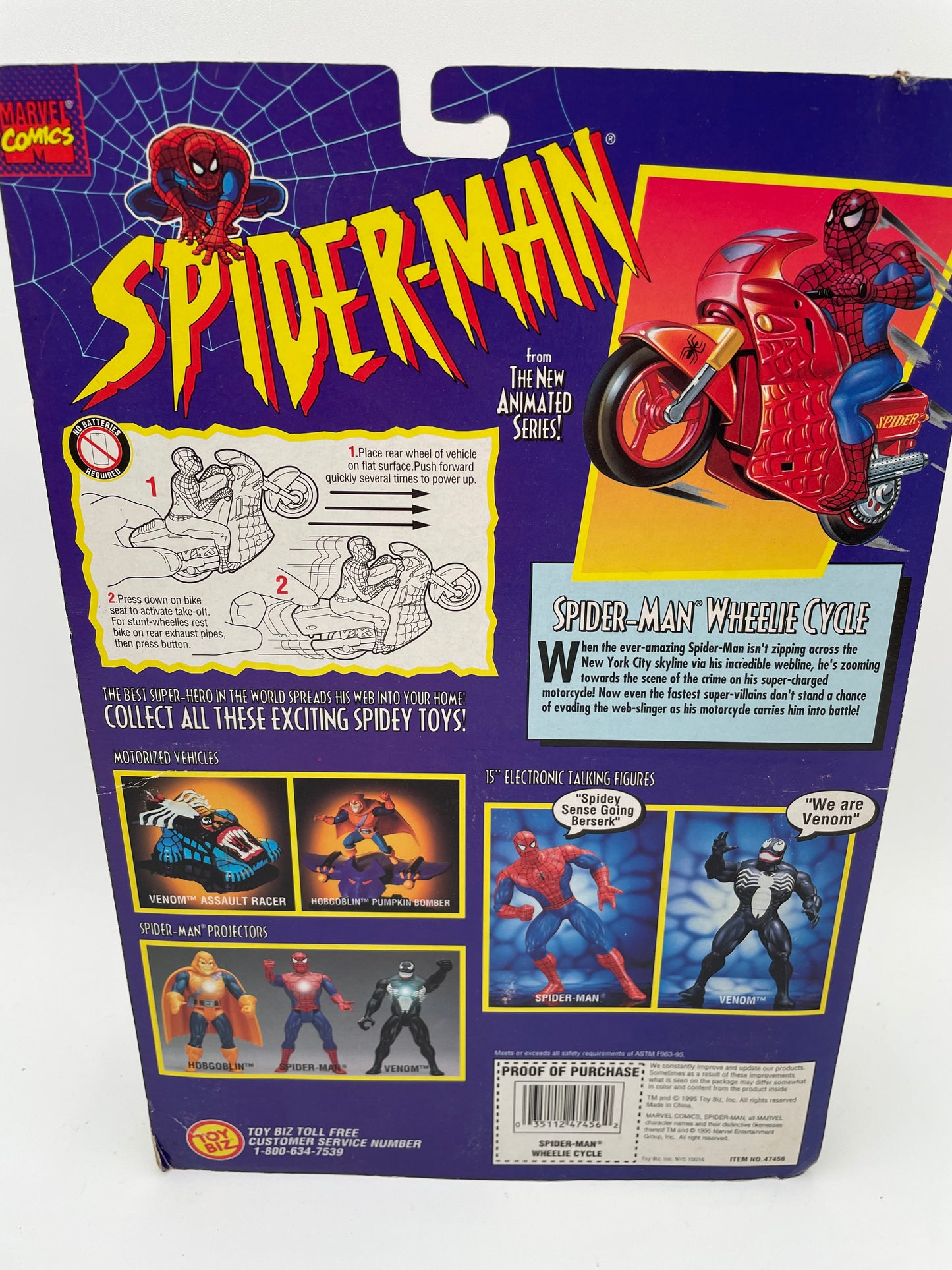 Marvel - Amazing Spider-Man - Motorized Wheelie Cycle 1995 #103527