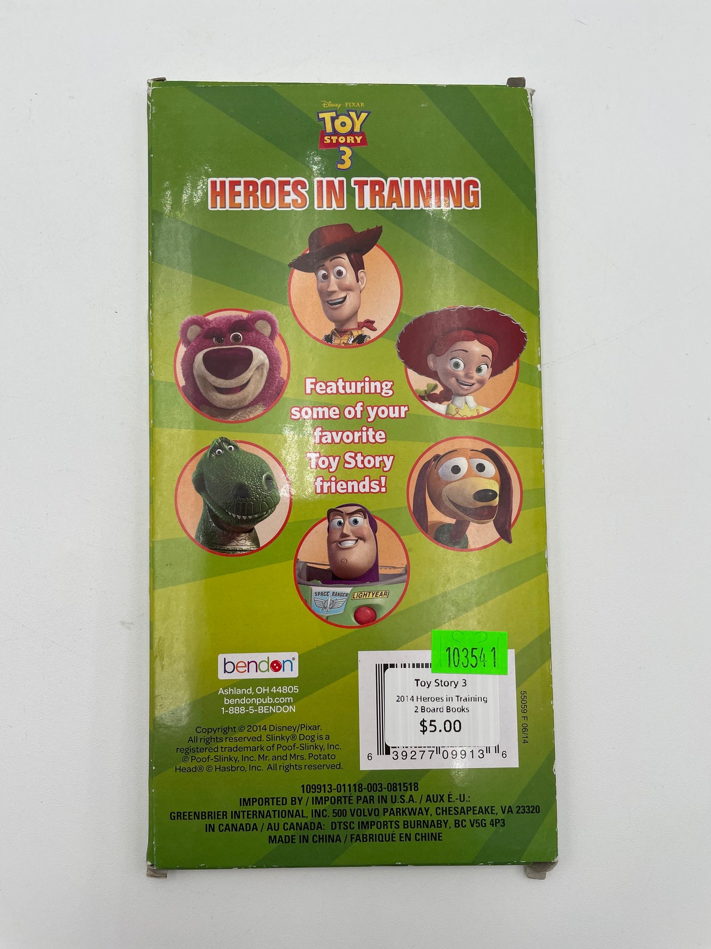 Toy Story 3 - Heroes in Training - Two Board Books 2014 #103541