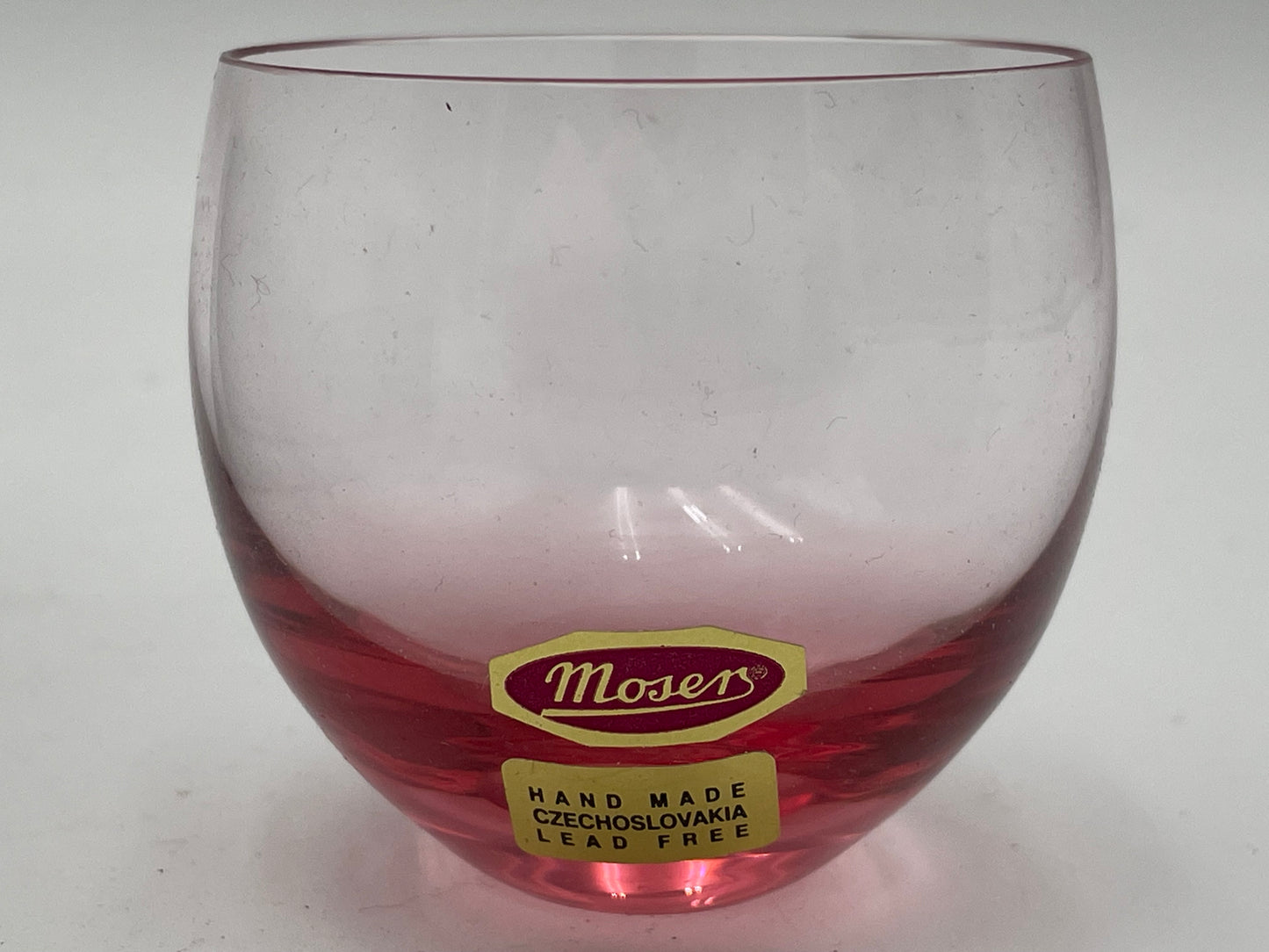 Vintage Moser Pink Glass Set