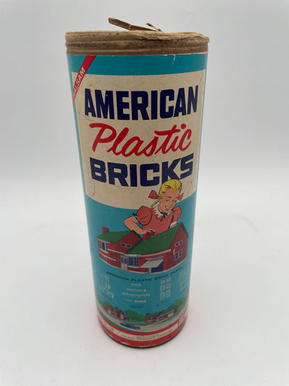 American Plastic Bricks- Tube of Bricks 1950’s #104549