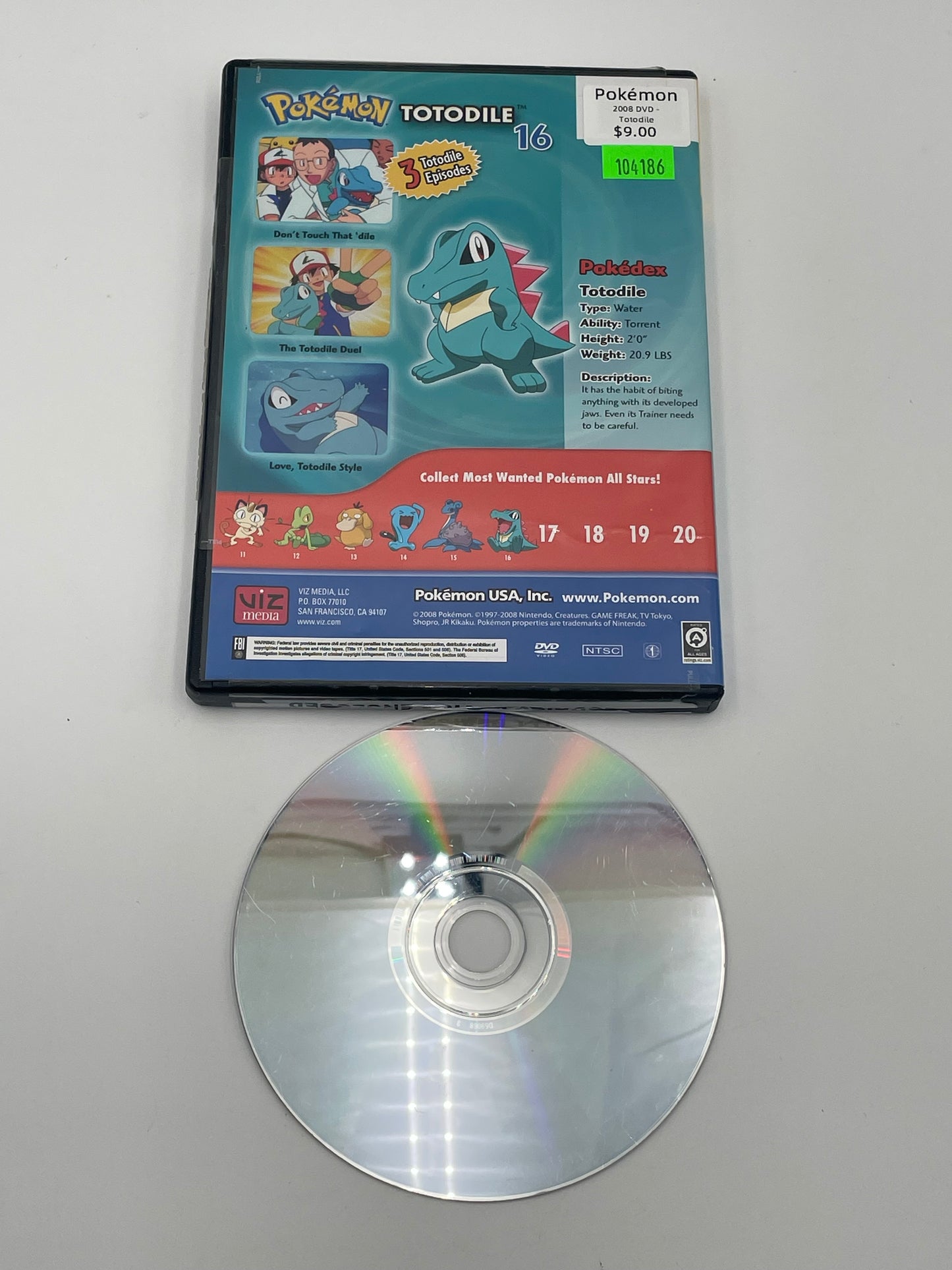 Pokémon - DVD - Totodile 2008 #104186