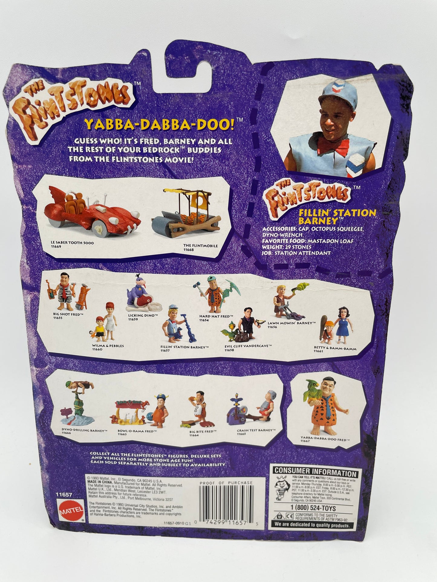 Flintstones - Figure - Fillin’ Station Barney 1993 #104757