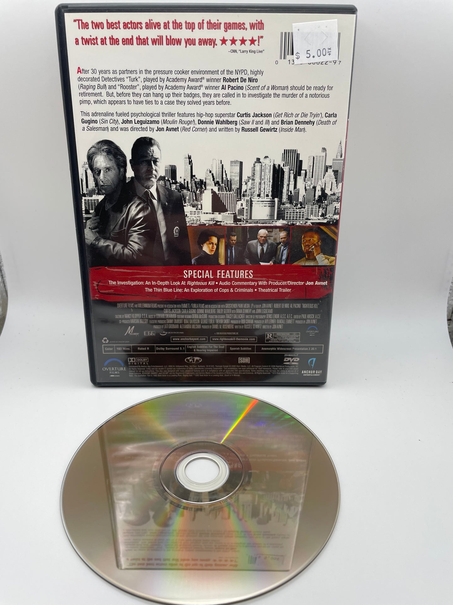 Dvd - Righteous Kill 2008 #100599