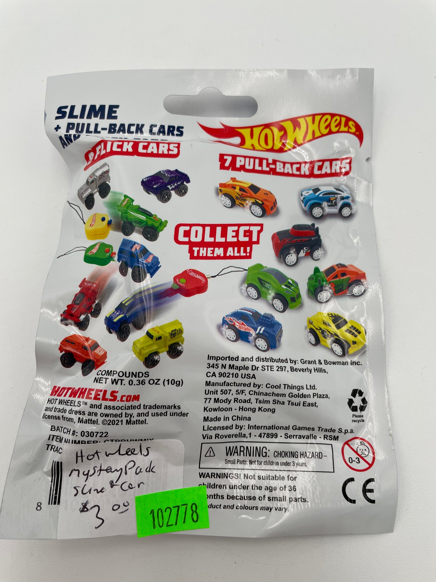 Hot Wheels - Mystery Pack Car & Slime 2021 #102778