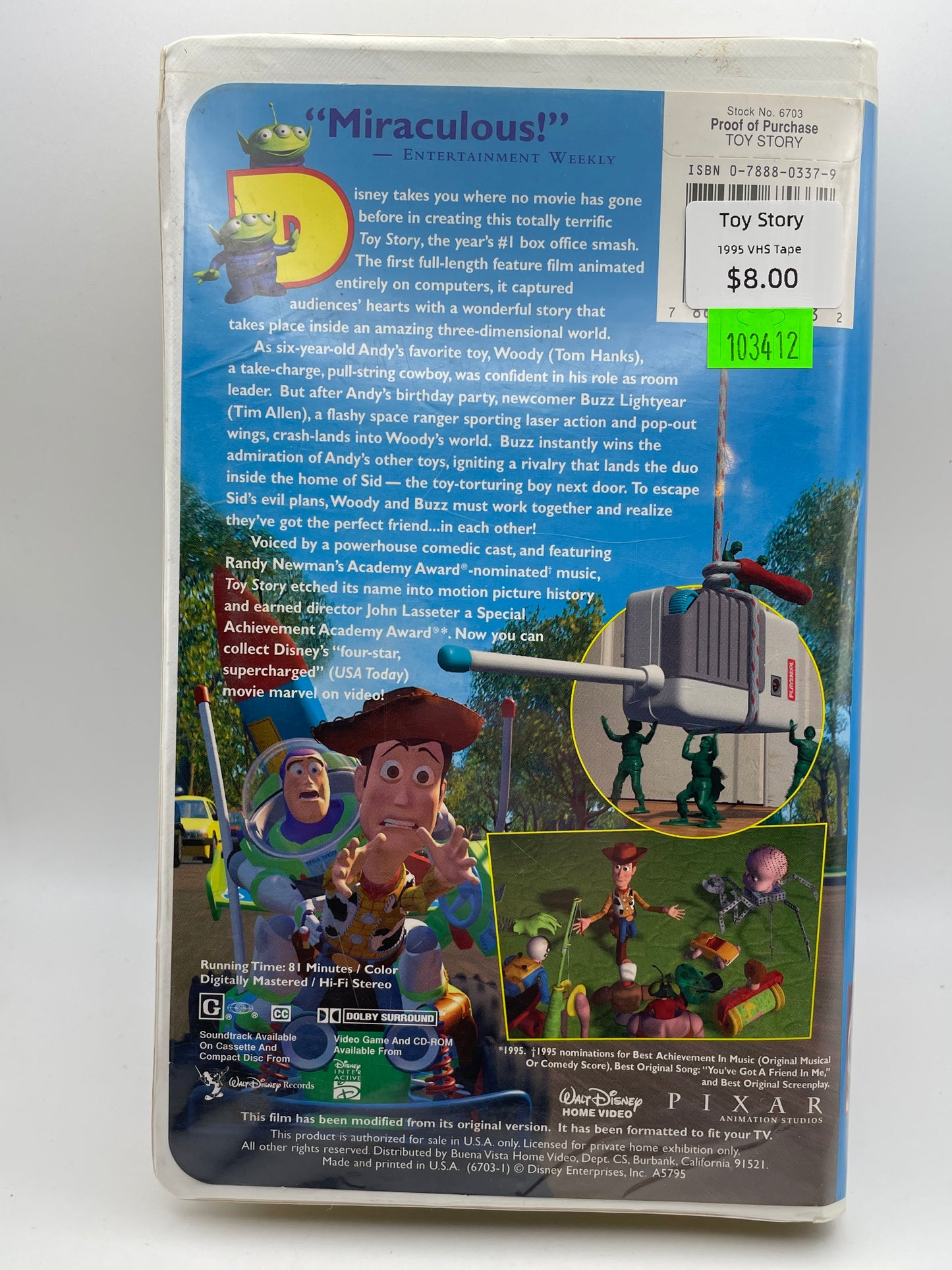 Toy Story - VHS with Case 1995 #103412